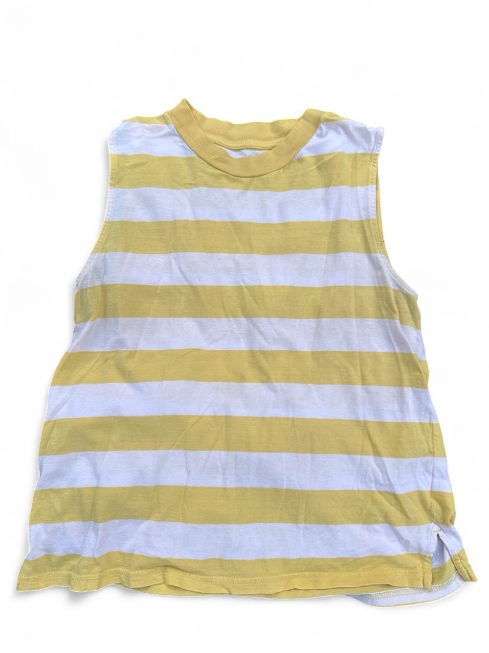 Everlane yellow stripe 100% cotton sleeveless top - medium